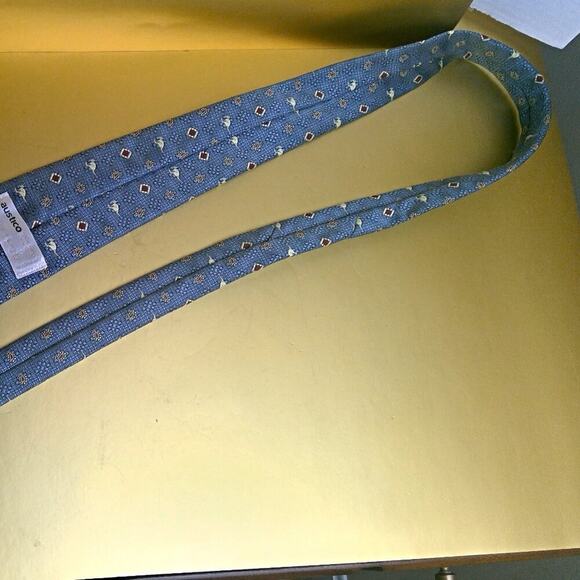 VTG Austico Necktie Blue Australian-Made Aboriginal Kangaroos Polyester - Picture 4 of 6